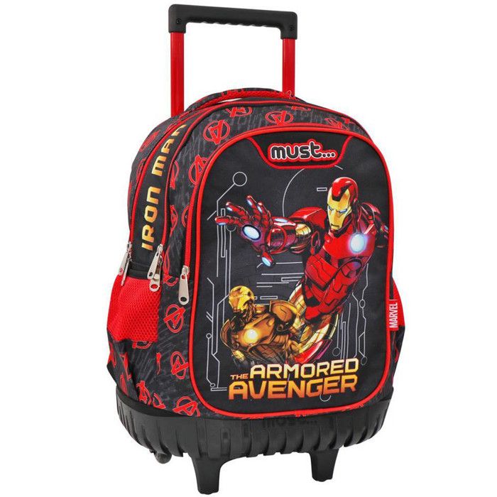 Sac à dos à roulettes Iron Man Armored Avengers 45 CM Trolley Cdiscount Bagagerie Maroquinerie