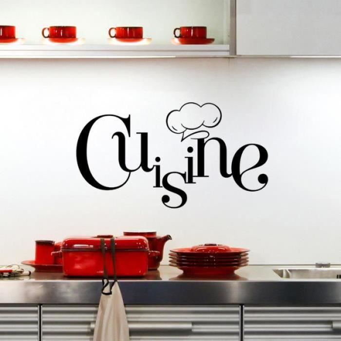 STICKERS LETTRES ADHESIVES Noir cuisine stickers muraux Décoration de