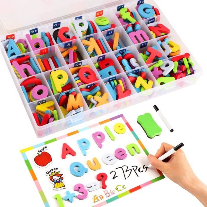 Lifebest en bois magnétique des chiffres et des lettres jouets enfants Aimants de réfrigérateur ABC 