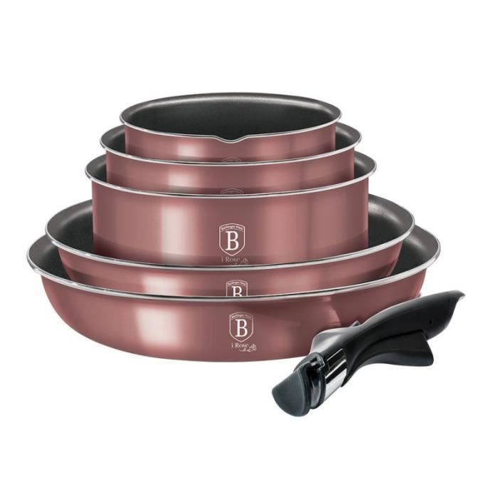 berlingerhaus batterie de cuisine 12 pièces, collection i-rose - 5999108401350