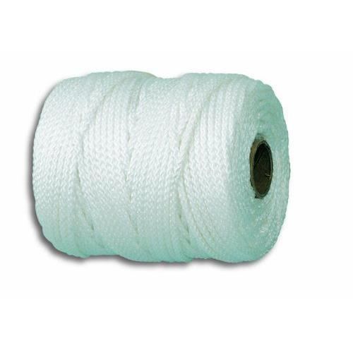 Ficelle en polyamide tressée - Marque - L 50 m - Ø 1,5 mm - Résistance 45 kg - Blanc