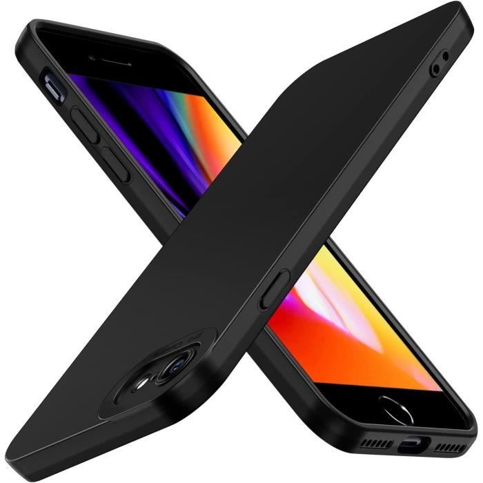 Noir Mat Coque avec Protection Caméra iPhone SE 3 2022