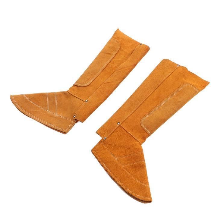 Couvre-pieds De Soudeur Pour Soudeur, Chaussures De Soudage, Protections De Soudure, Guêtres De Soudage, Résistant à L'abrasion à La Chaleur, Couvre- Chaussures En Cuir, 38,1 Cm, Outil De Protection Et