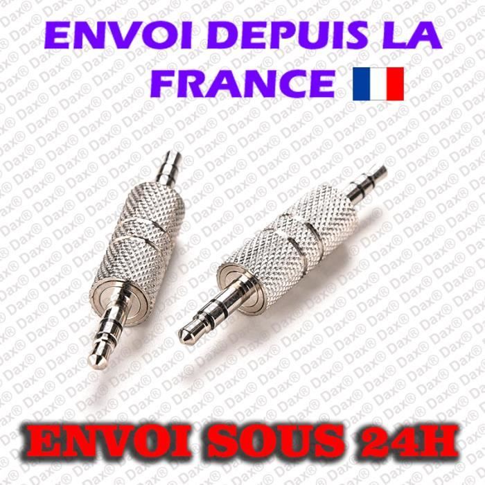 Adaptateur Jack 3.5mm Mâle Vers 2 RCA Femelle | Coupleur Audio Stéréo - Marque Istarcomputer