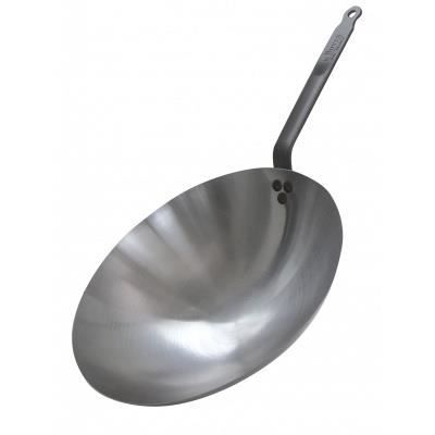 de buyer wok en tôle blanche - 35,5 cm