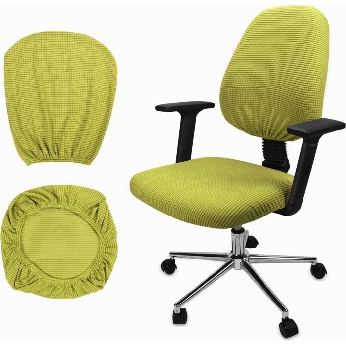 1lotde housses de chaise en élasthanne stretch doux et extensible pour chaise de bureau chaises de salle à manger décoration Jaune