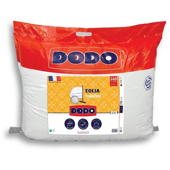 Couette Tempérée 300 g/m² DODO - EOLIA - 220 x 240 cm - Blanc