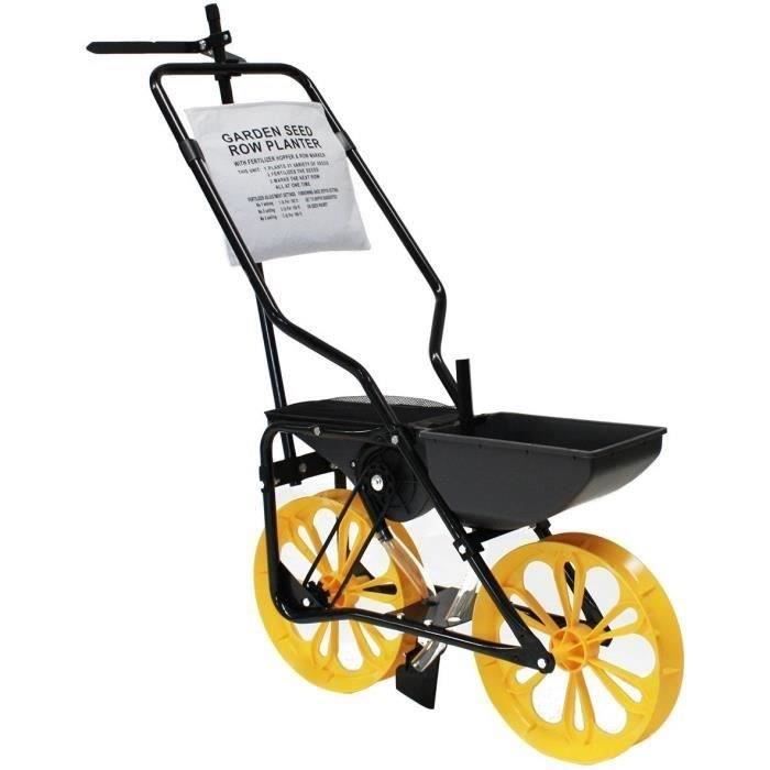 Semoir de précision, chassis acier avec roues concaves en tandem et deux bacs (pour séparation semen