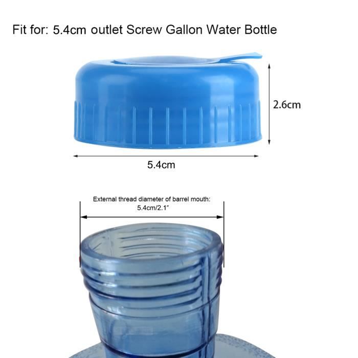 5pcs bleu gallon bouteille d'eau potable vis sur bouchon remplacement anti  éclaboussures couvercles FA001 - Cdiscount Sport