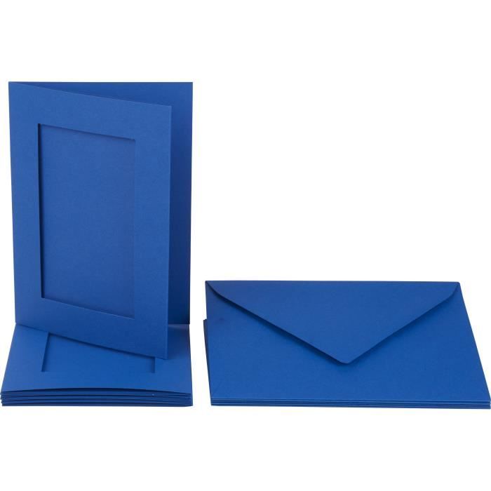 Cartes passe-partout « Rectangle », A6, 220 g/m², 10 pc. Bleu