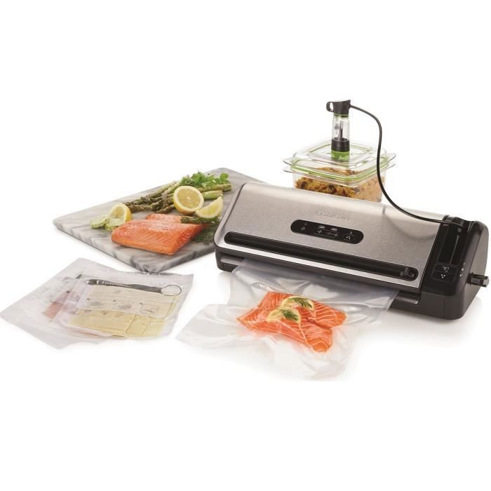 Appareil à emballage sous vide - FOODSAVER - FFS017X - 2 niveaux de soudure - Mode marinade - Design compact