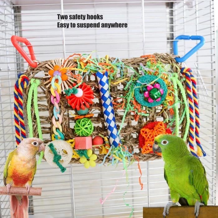 Comparer les prix de PIN jouets pour oiseauxjouets à mâcher pour oiseauxperruchescalopsittes 28x18cm