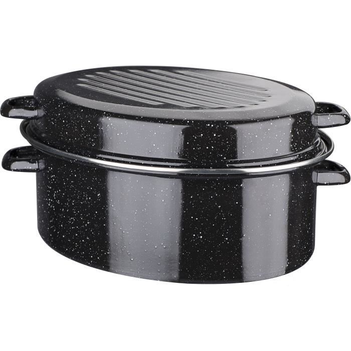 Cocotte acier émaillé GSW Daubière Email 32 cm Ovale Induction