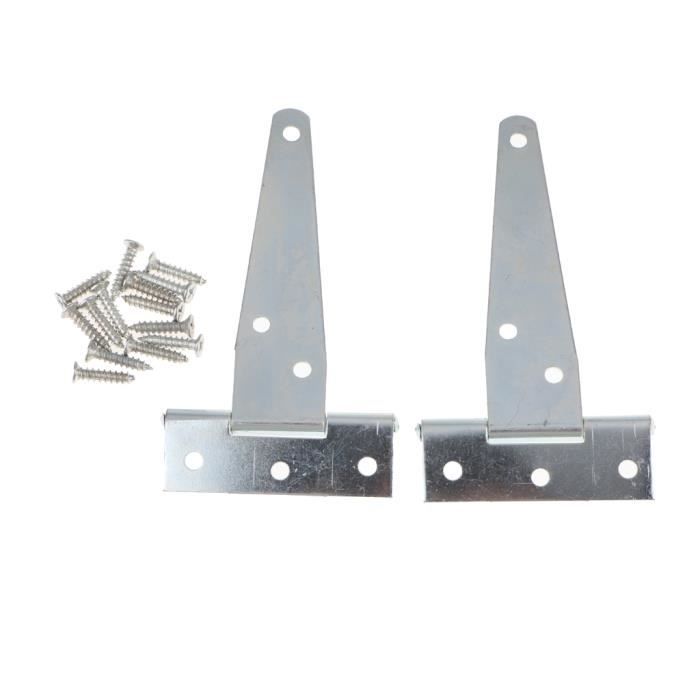 Charnière En "T" Robuste De 4 Po En Zinc, Jaune