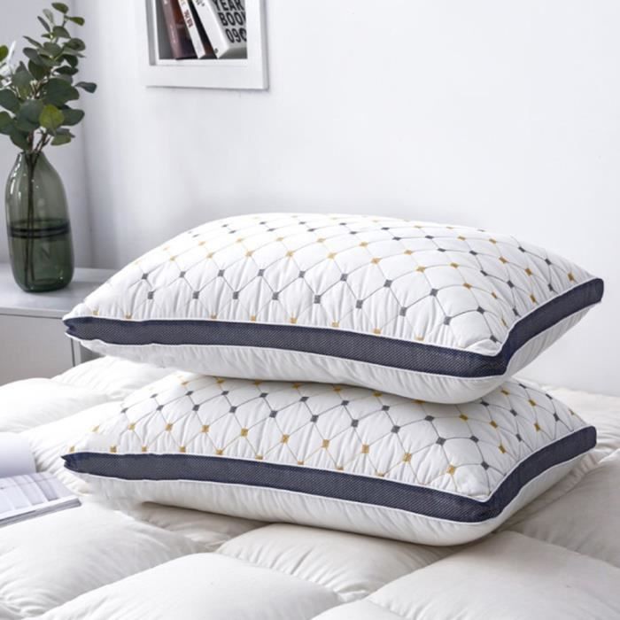 Homeins Lot de 2 Oreillers Moelleux 48 x 74 cm 100% Polyester