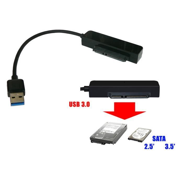 Convertisseur SATA 22 points vers USB 3.0 - SATA 3 6GB !