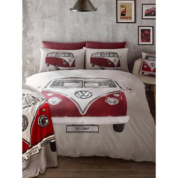 Volkswagen On Tour simple Housse de couette et taie Set - Cdiscount Maison