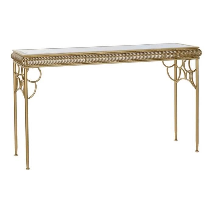 Console Miroir Métal Bois MDF (122 x 31 x 72 cm)