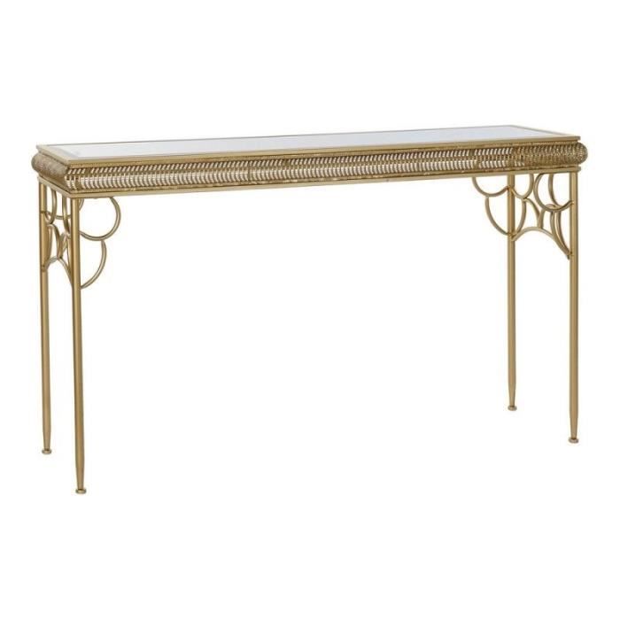 console miroir métal bois mdf (122 x 31 x 72 cm)