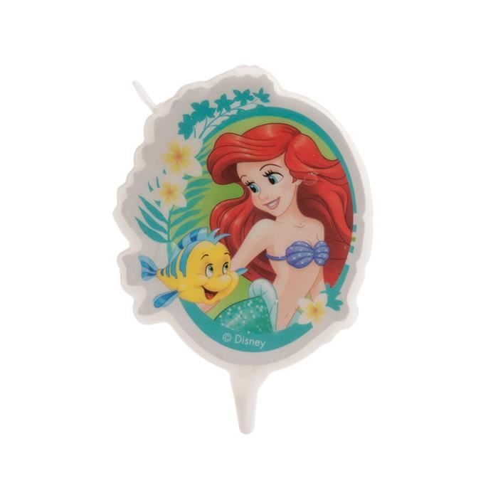 Bougie 2d La Petite Sirene Disney Gateau Anniversaire Decoration 502 Cdiscount Maison