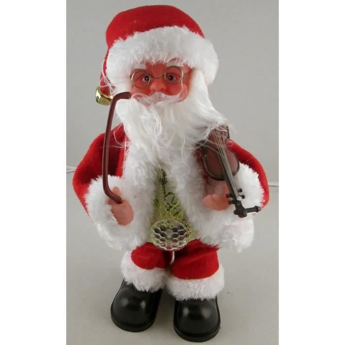 Pere noel automate animé de Noel musical violoniste Cdiscount Maison