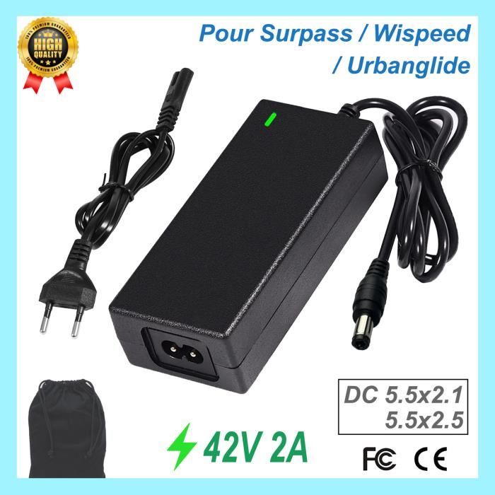 Alimentation 12 V Chargeur 42V 2A Pour Batterie Li-ion 36V - Pour Hoverboard, Trottinette, Véhicule électrique Chargeur Hoverboard 42V