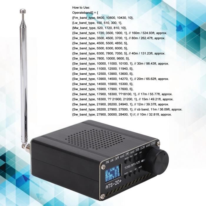 ATS-25Max Récepteur radio pleine bande décodeur ATS-25Max SI4732 Full
