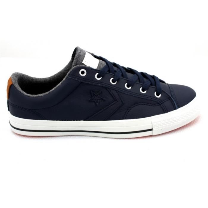 converse star player cuir bleu