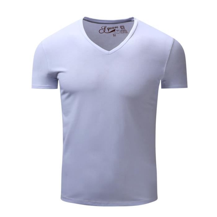 T-shirt Homme Rouge Et Blanc - Coupe Slim - Taille M - Marque Redherring - Très Bon état