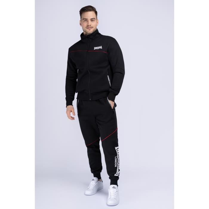 Survêtement dentraînement homme Lonsdale Geddington noir - veste zippée et pantalon 3XL