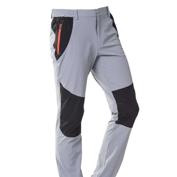 Pantalon de travail imperméable - Running Jogging - pour homme Séchage rapide - Gris