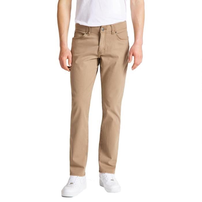 Pantalon Homme Lee Straight Fit Xm - Vert - Coupe Cigarette - Tissu  Extensible Vert