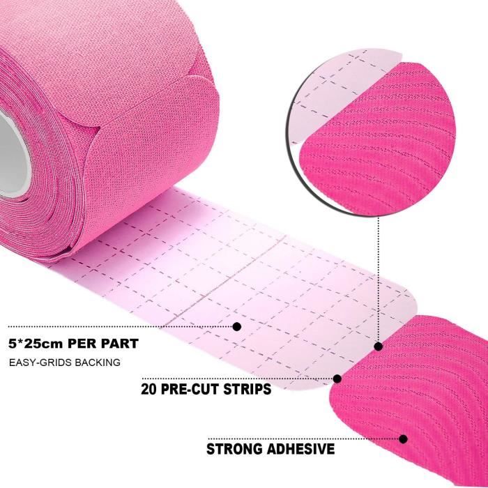 Bande De Kinésiologie Sportive 2.5 Cm X 5 M – Sans Marque – Pour Soutien Musculaire