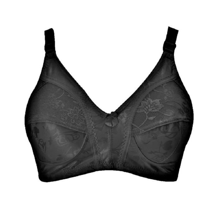 Soutien gorge noir sans armatures 100E Lingerie femme grande