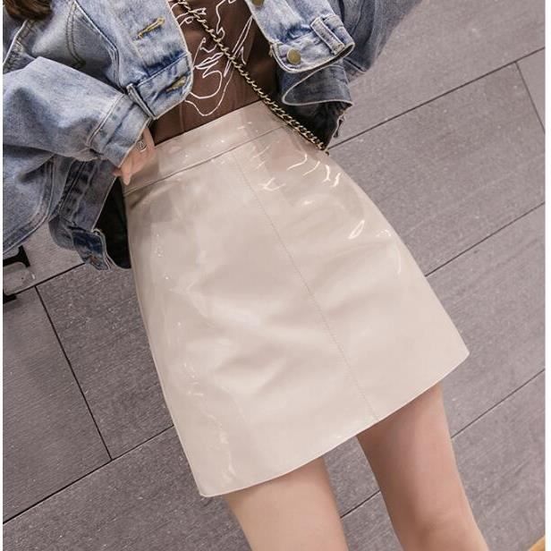 Jupe midi cuir synthétique - Femme | MANGO Maurice