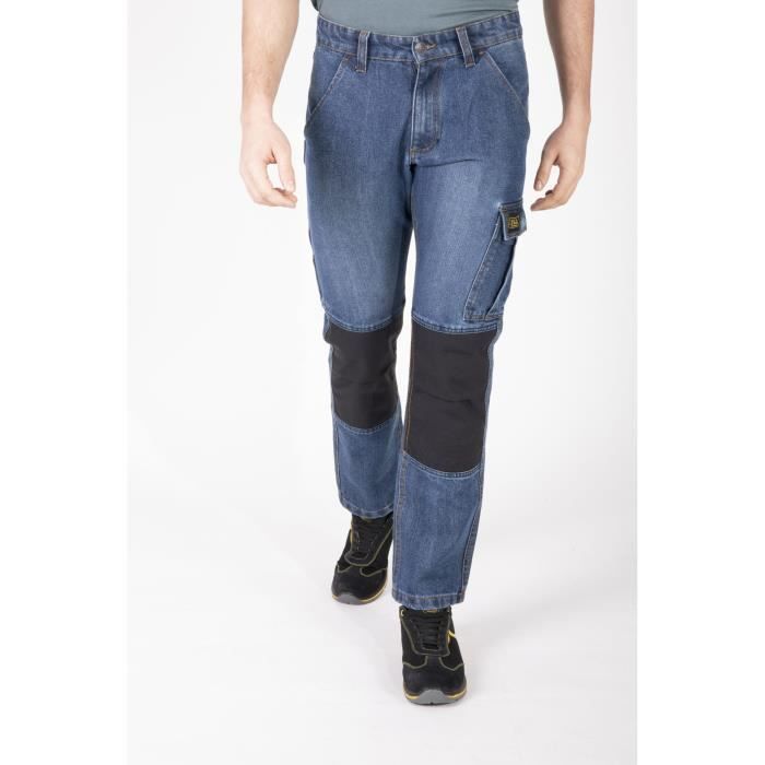 pantalon de travail multi-poches normé ce epi 1ère catégorie, coupe charpentier, taille haute, coupe conforme à la norme européenn