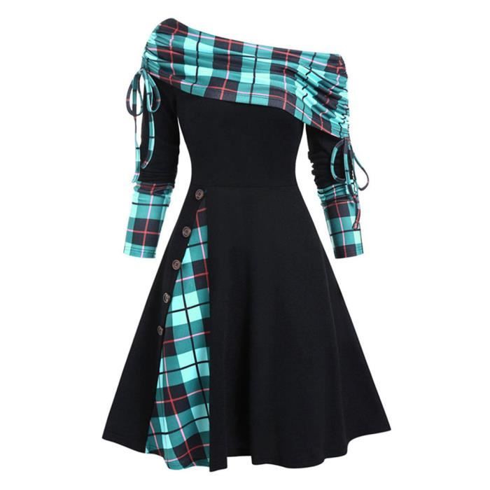 Robe Coast Femme Bleu Polyester Coupe évasée Taille 6 épaules Dénudées Zip