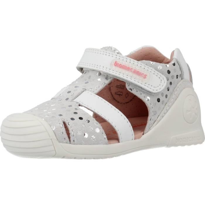 Nu-pieds en simili à boucle - Blanc