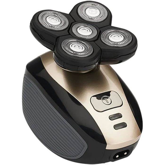 Rasoir électrique Homme 4D 5 Têtes - Tondeuse Cheveux, Nez, Oreille, Barbe, Corps