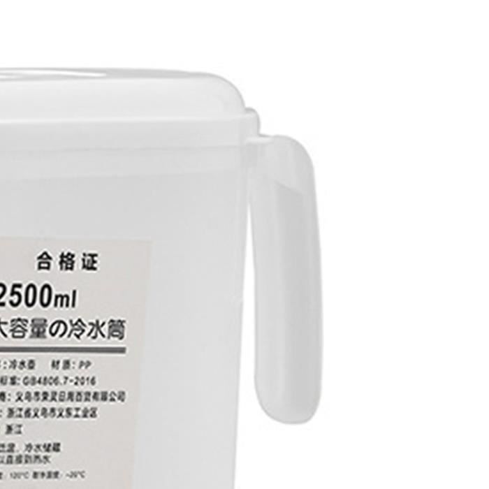Pichet D'Eau Réfrigérateur 2,1L Rouge - Sans BPA, Avec Graduation, Pour Lait Thé Café Eau Chaude, Gallon
