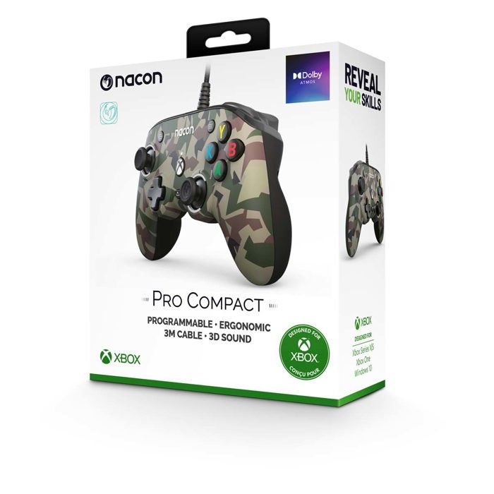 Manette filaire Nacon Pro Compact Camo Forest pour Xbox et PC - vue 4