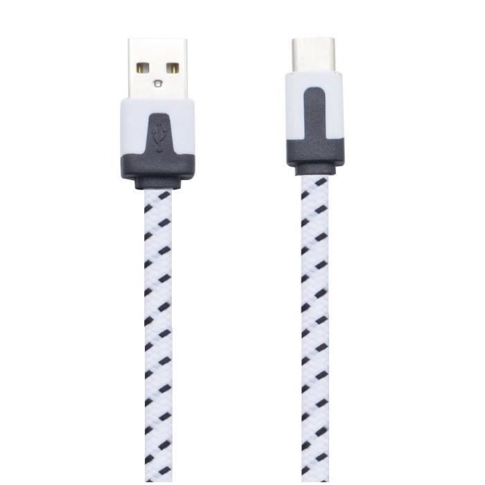 Cable Noodle Type C Pour Sony Xperia Xz Premium Chargeur Android Usb 1 5m Connecteur Tresse Blanc Achat Cable Telephone Pas Cher Avis Et Meilleur Prix Cdiscount