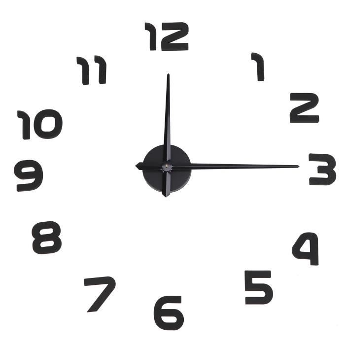 Horloge Murale Avec Aiguilles Et Cristaux 30 Cm Noir
