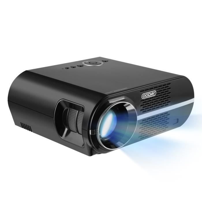 OCDAY 720P Vidéo Projecteur Protable GP90 LCD Projecteur 3200 LM Home