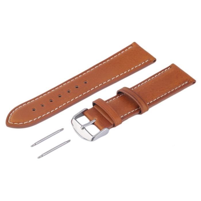 Bracelet De Montre En Cuir De Veau ZRC - Marron, 12 Mm, Haute Qualité, Neuf Avec étiquettes