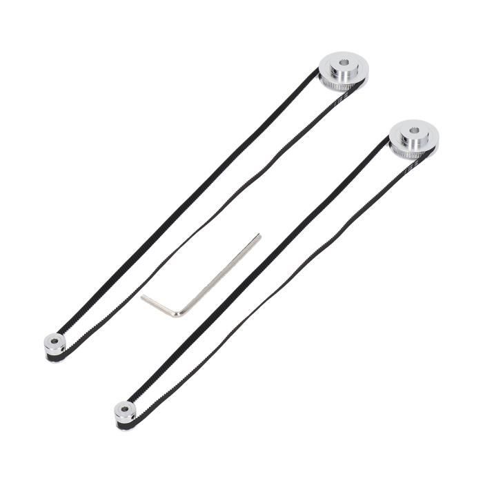 Brrnoo Roue Synchrone, Poulie De Synchronisation Set 20 Dents Et 60 Dents Avec Alliage En Aluminium à Clé Hexagonale Pour Imprimantes 3D Et Machinerie