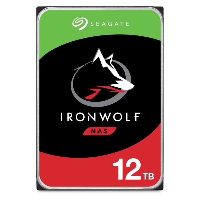 SEAGATE – Disque dur Interne – NAS IronWolf – 12To – 7200trs/mn – 3.5