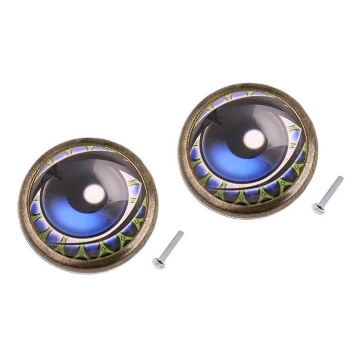 Poignee De Tiroir Motif D Oeil Bouton De Porte De Meuble Tirette Armoire Garde Robe Placard En Forme Rondd En Forme Rond Bcd12079 Cdiscount Bricolage