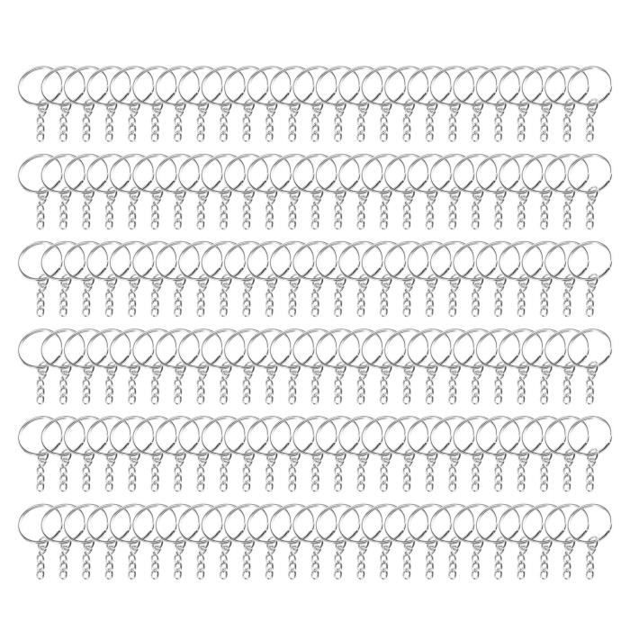 Organiseur De Sac MQCU3 20 Pcs/lot Métal Porte-clés Blanc Porte-clés 25 28 30 32 35mm Anneau