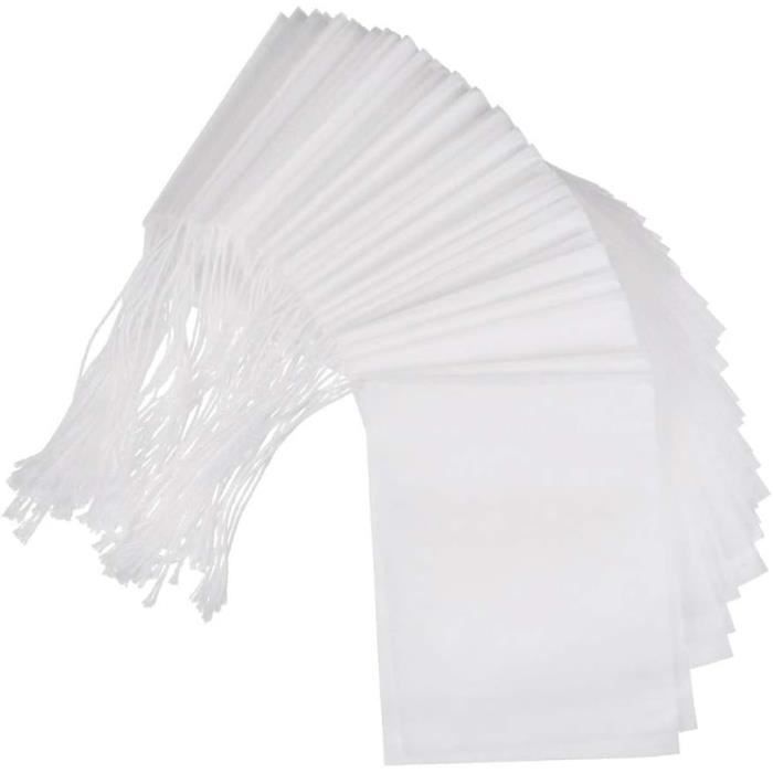 Sachets à Thé Jetables Avec Cordon - Lot De 600, 7x9 Cm, Filtre Non Tissé, Pour Thé En Vrac, Café, Herbes